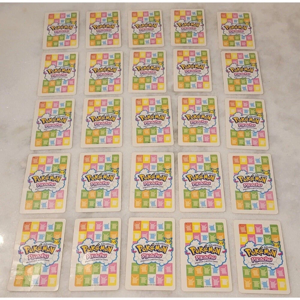 Milton Bradley Pokémon Pikachu Match Em Catch Em Game Missing Two Cards 1999